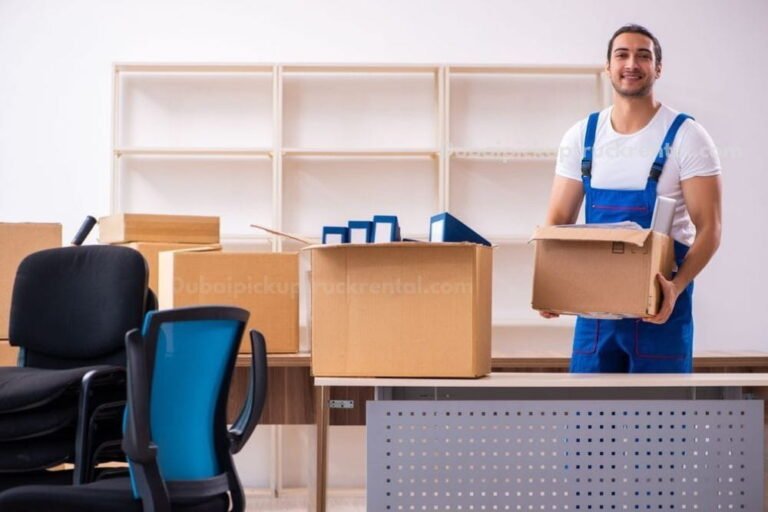 professional movers loading truck Dubai