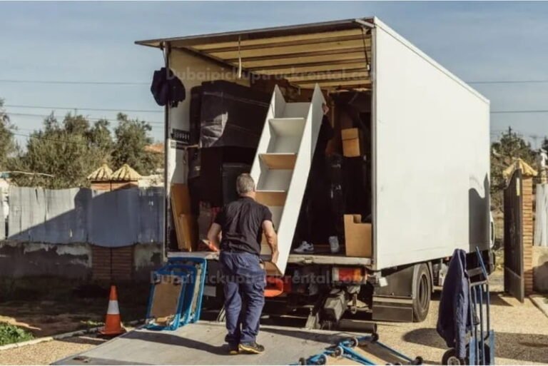 professional movers loading truck Dubai
